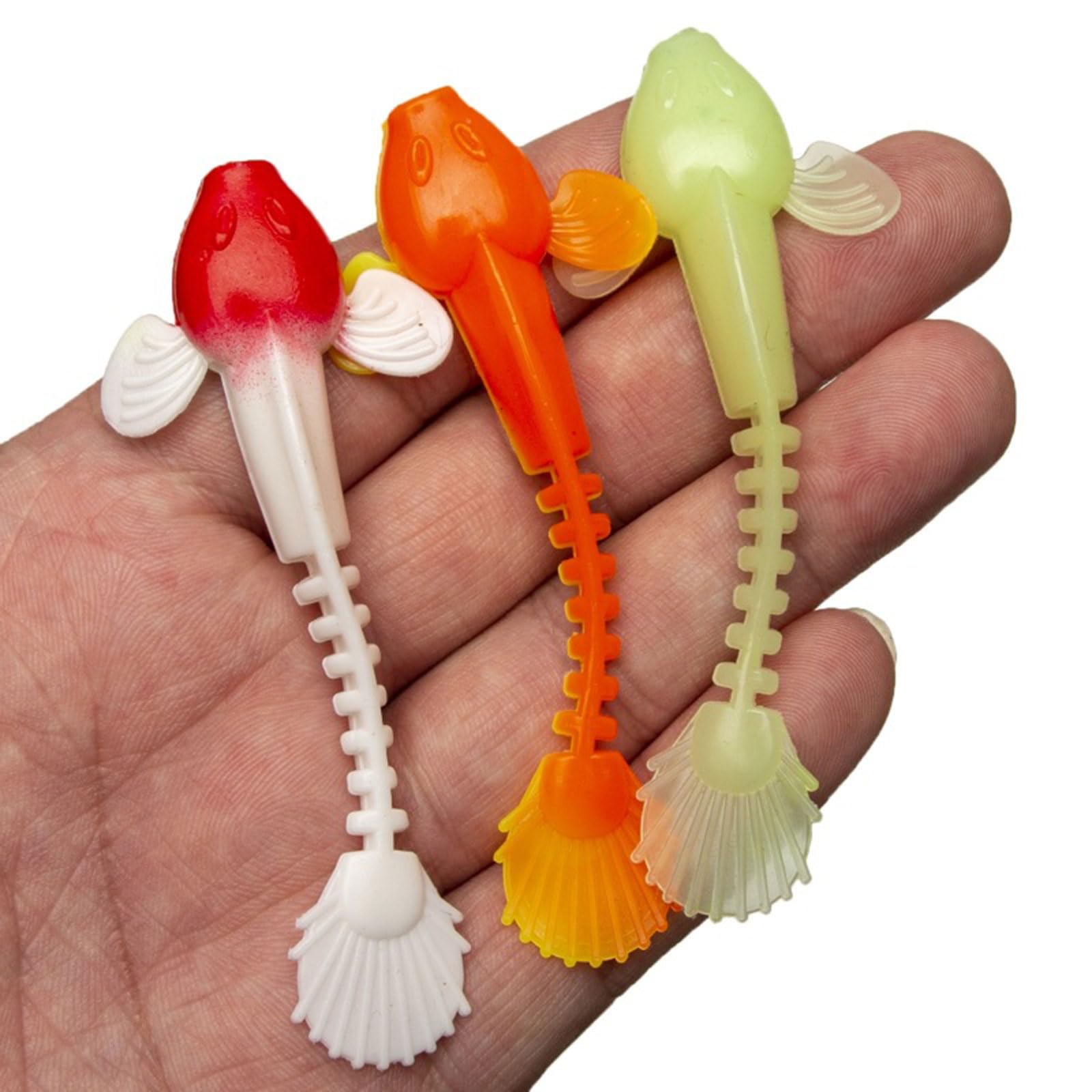 Appâts de pêche, 6 pièces Simulation Loach appâts Souples leurres de Natation Souples leurres à coulage Lent leurres de pêche Loach Souple appâts de pêche Souples(Red Head White)