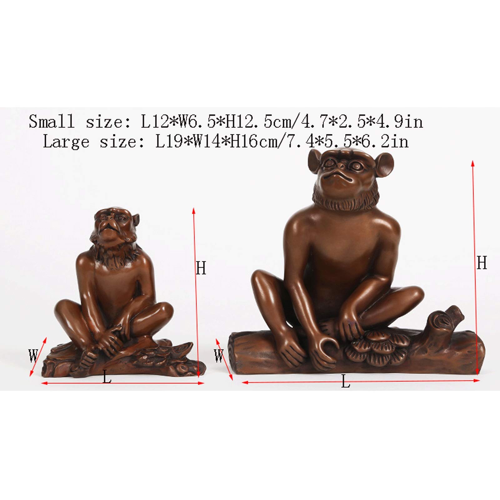 Amazon.co.jp: 風水オーナメント 風水 紫 銅 猿の像 中国の干支