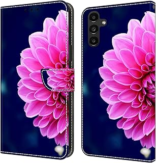 Miagon - Funda tipo cartera con función atril para Samsung Galaxy A05S, diseño de patrón creativo, piel sintética, con cierre magnético, ranura para tarjetas, color rosa
