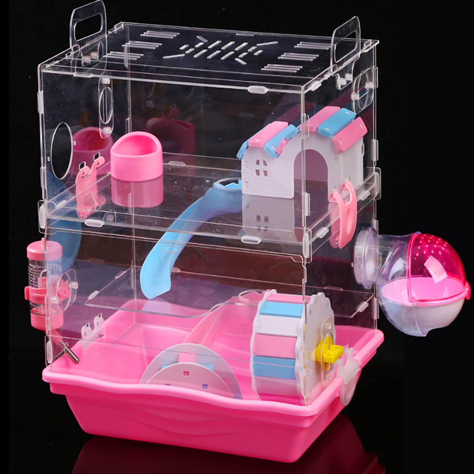 Buy DuvinDD 3Tier Hamster Cages with Slide Tube Tunnel and Hamster