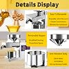 Automatic Oil Press Machine, 1000w Smart Cold and Hot Oil Extractor, with Temperature Display, for Commercial Home Kitchen.