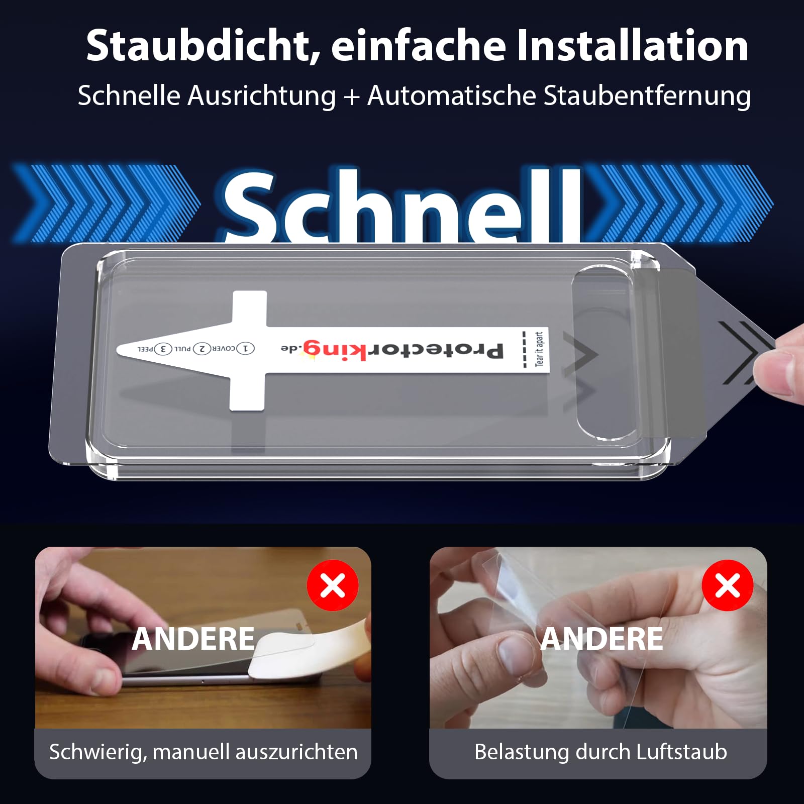 6x 9H Panzerhartglas für Samsung Galaxy S25 Edge HD KLAR Auto Dust Elimination echtes Tempered Glass Schutzglas Displayschutz Schutzfolie Screen-Protector