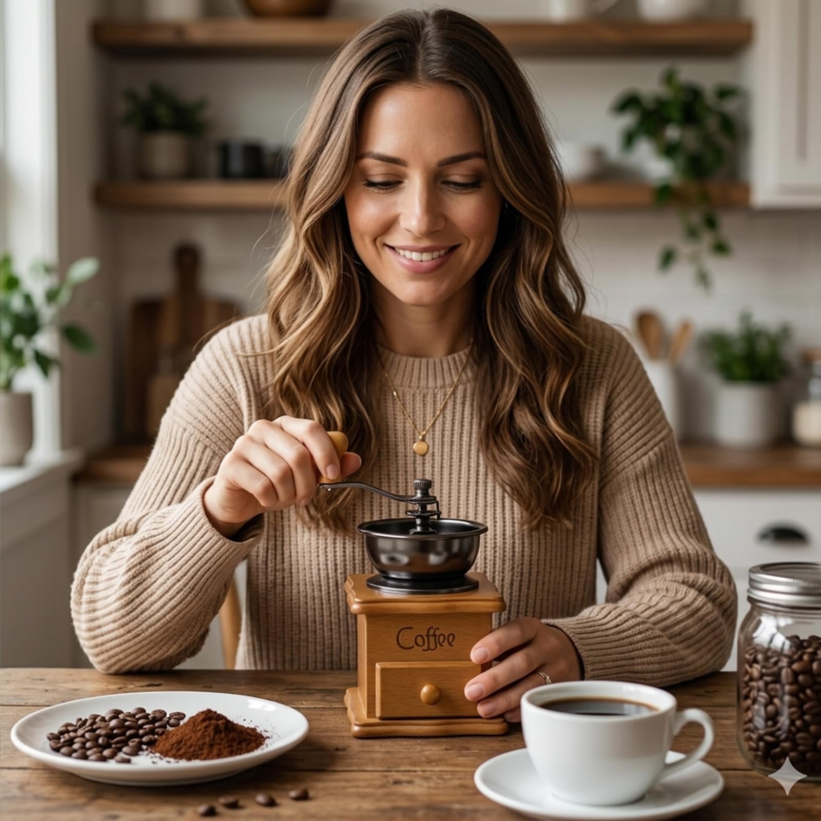 Amazon | Coffee Mill Grinder - Manual Coffee Grinder with