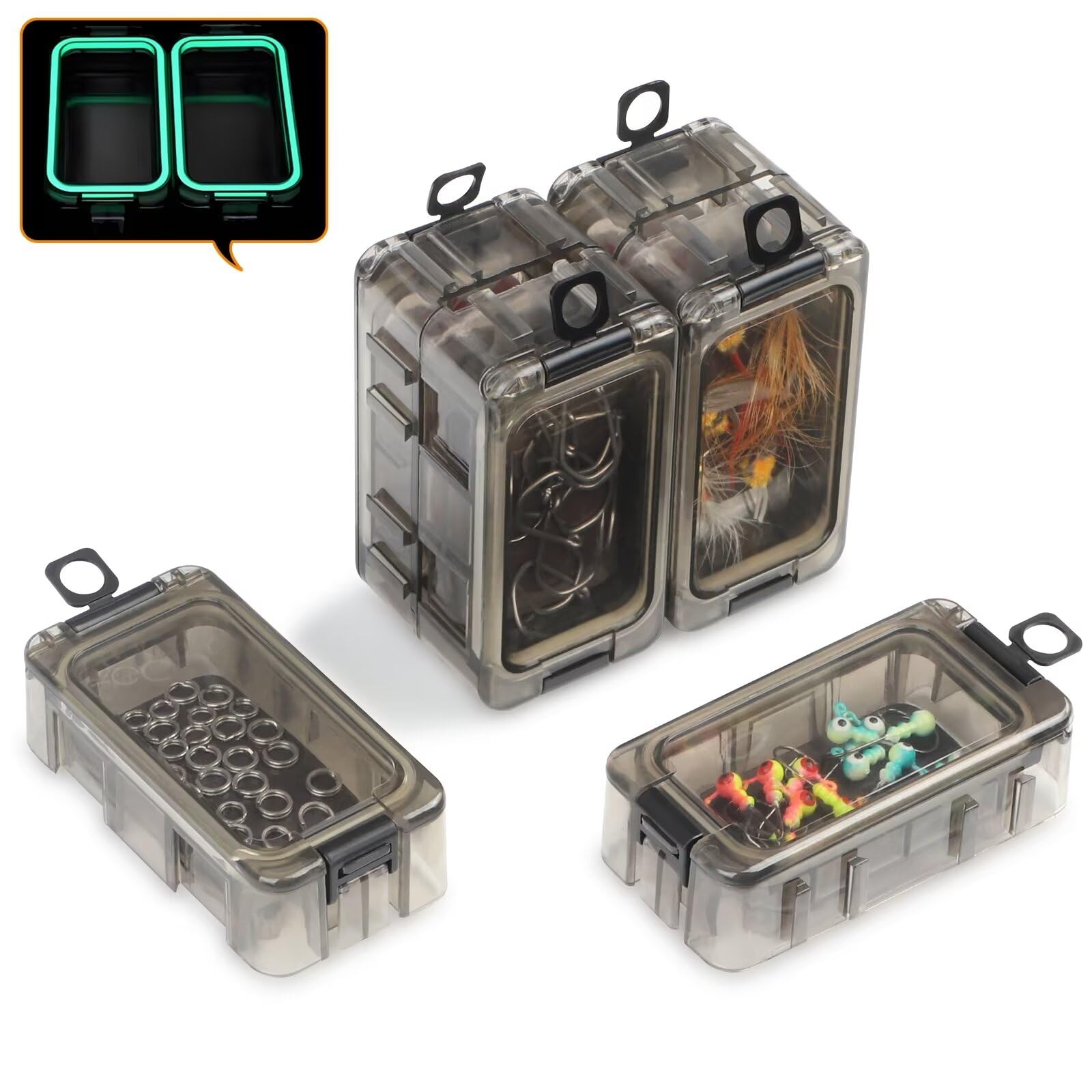 Dovesun Small Fishing Tackle Box Organizer Assembly Fishing Tackle Box Organizer Tackle Tray with Magnet 4PCS/6PCS/8PCS