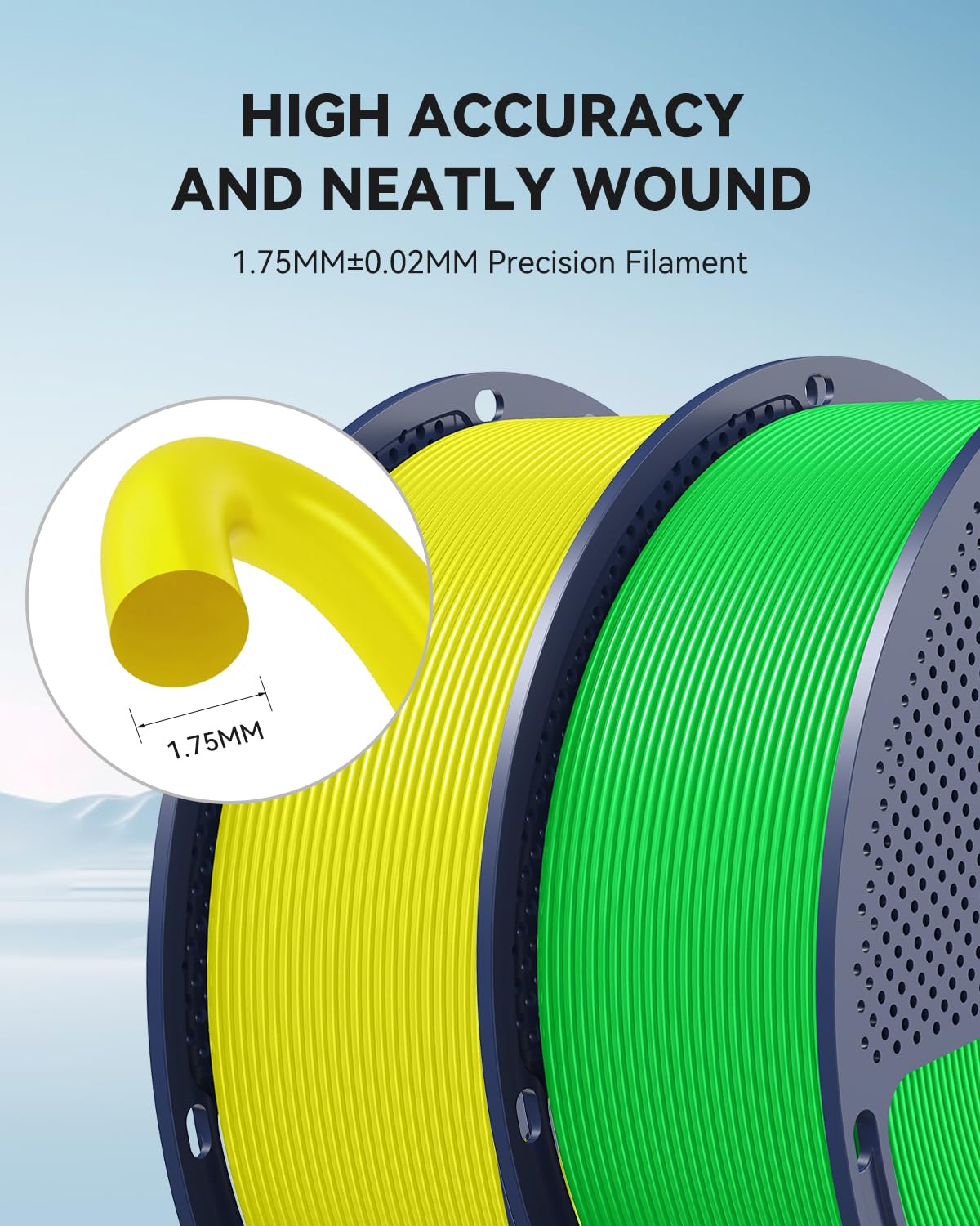 SUNLU PLA Plus 2.0 Schnelles 3D Drucker Filament 1.75mm, Upgrade PLA+ Filament für Schnelldruck (50-600mm/s), Höhere Zähigkeit & Schichthaftung, ±0.02mm Präzision, 1kg Spule (Schwarz)