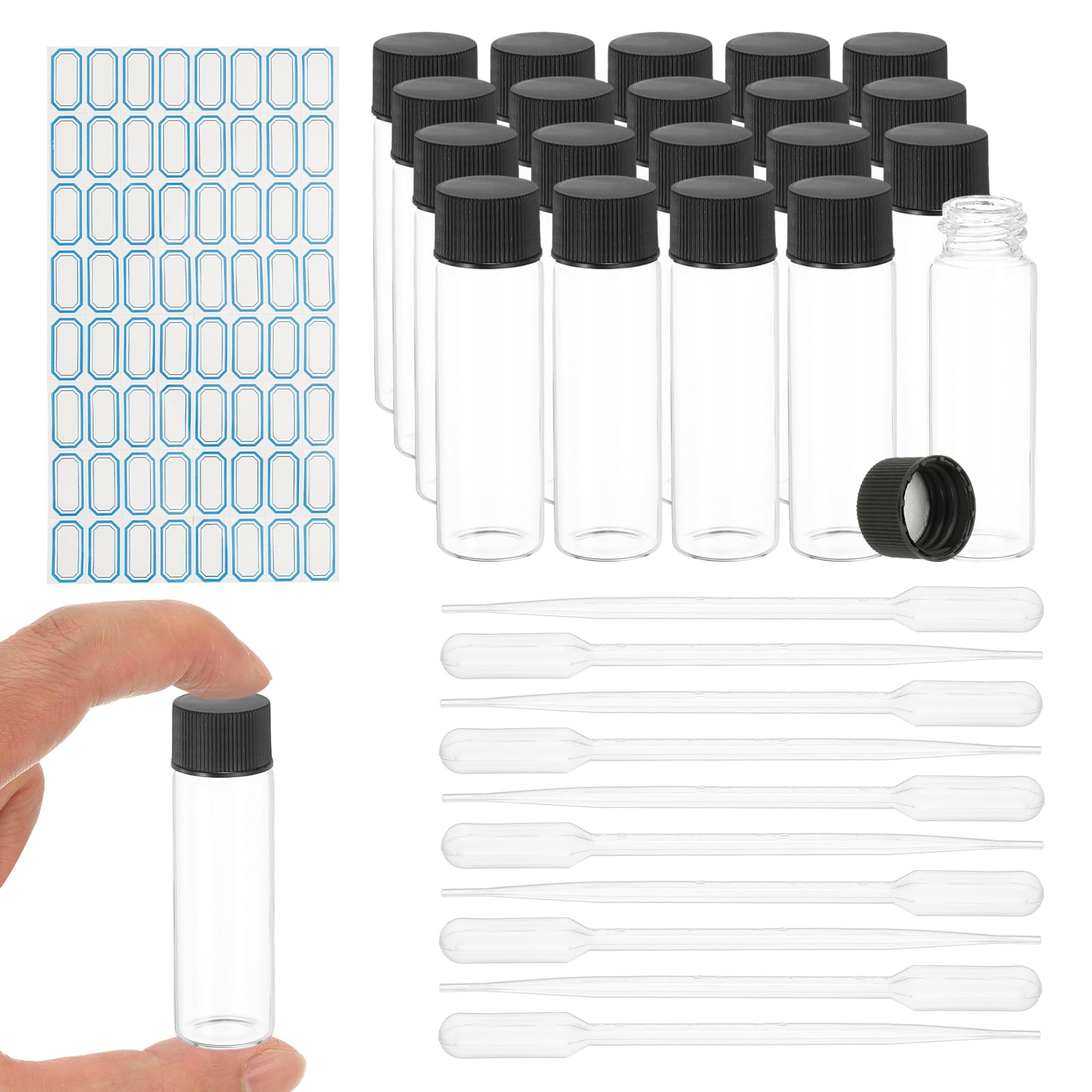 Fioles en verre de qualité supérieure 15 ml YOKIVE pour la préservation de sérums