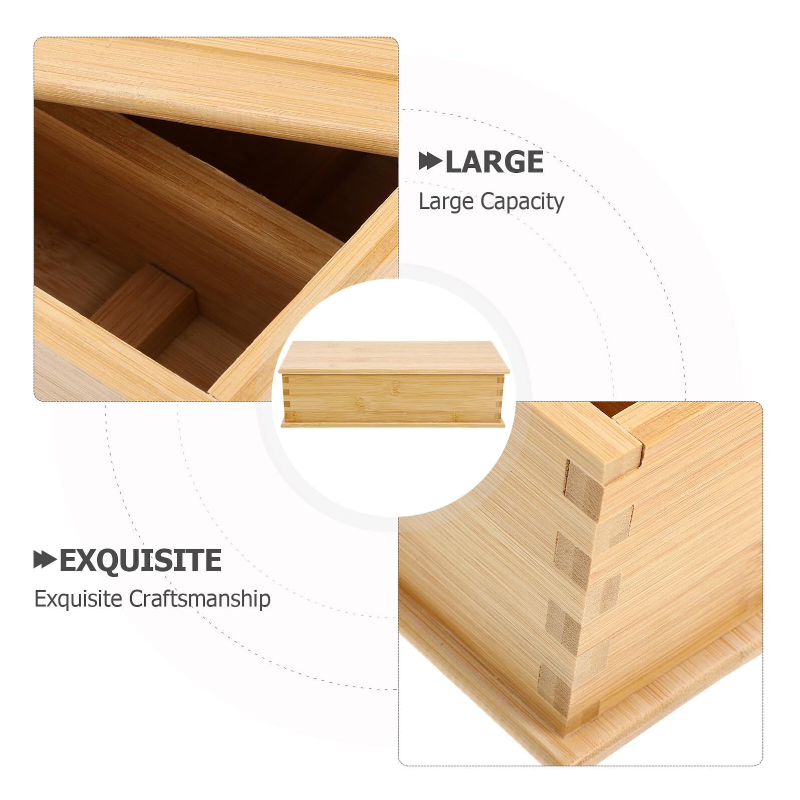 Organizador de de con Tapa Bandeja Porta de Madera Natural Soporte Multifuncional para Cocina Doméstica y Restaurante Diseño Japonés Espacioso y Protector