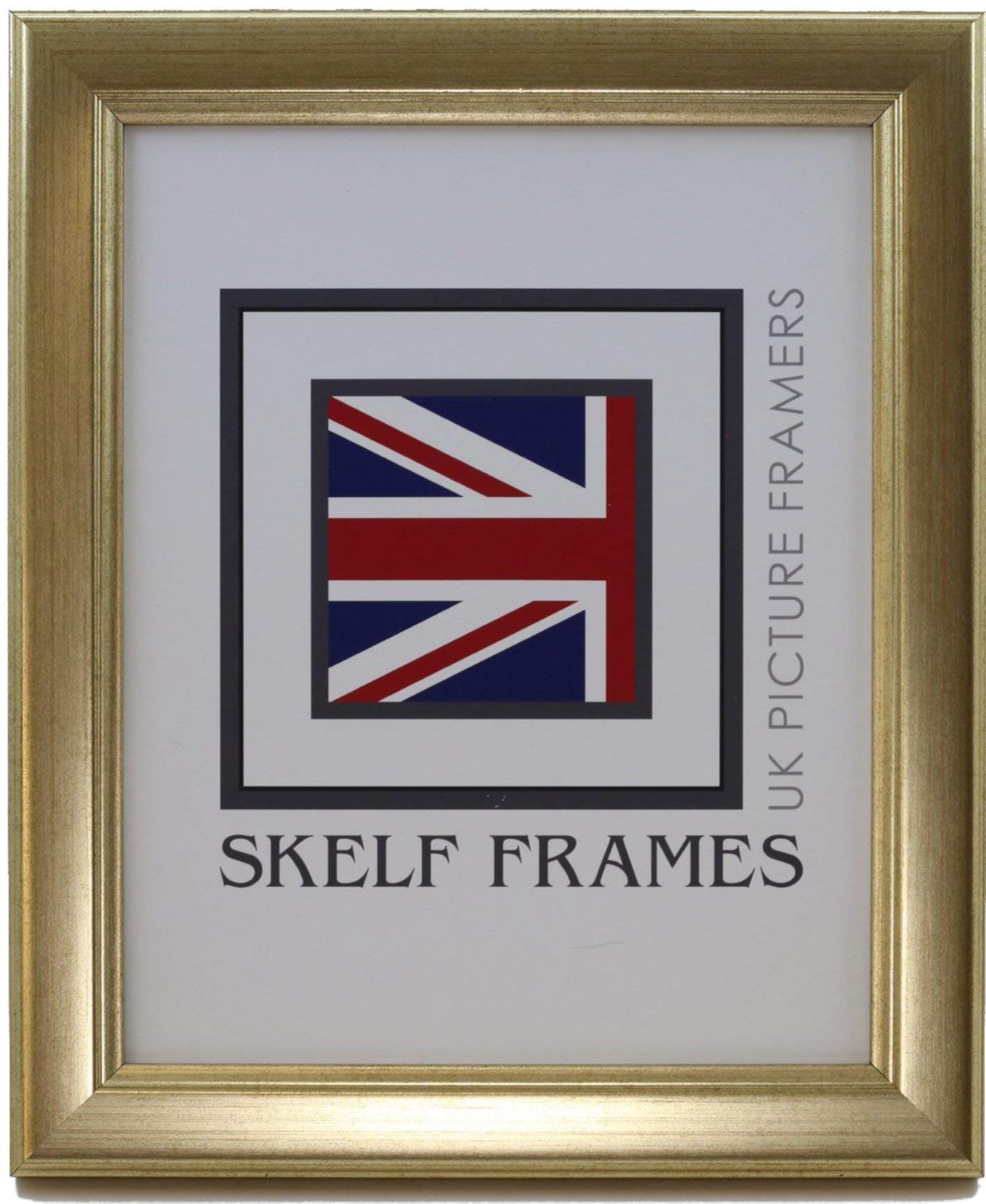 Skelf Frames Gold A4 Picture Photo Frame In Champagne Polcore With Glass Hand Made In Yorkshire (Multiple Sizes)