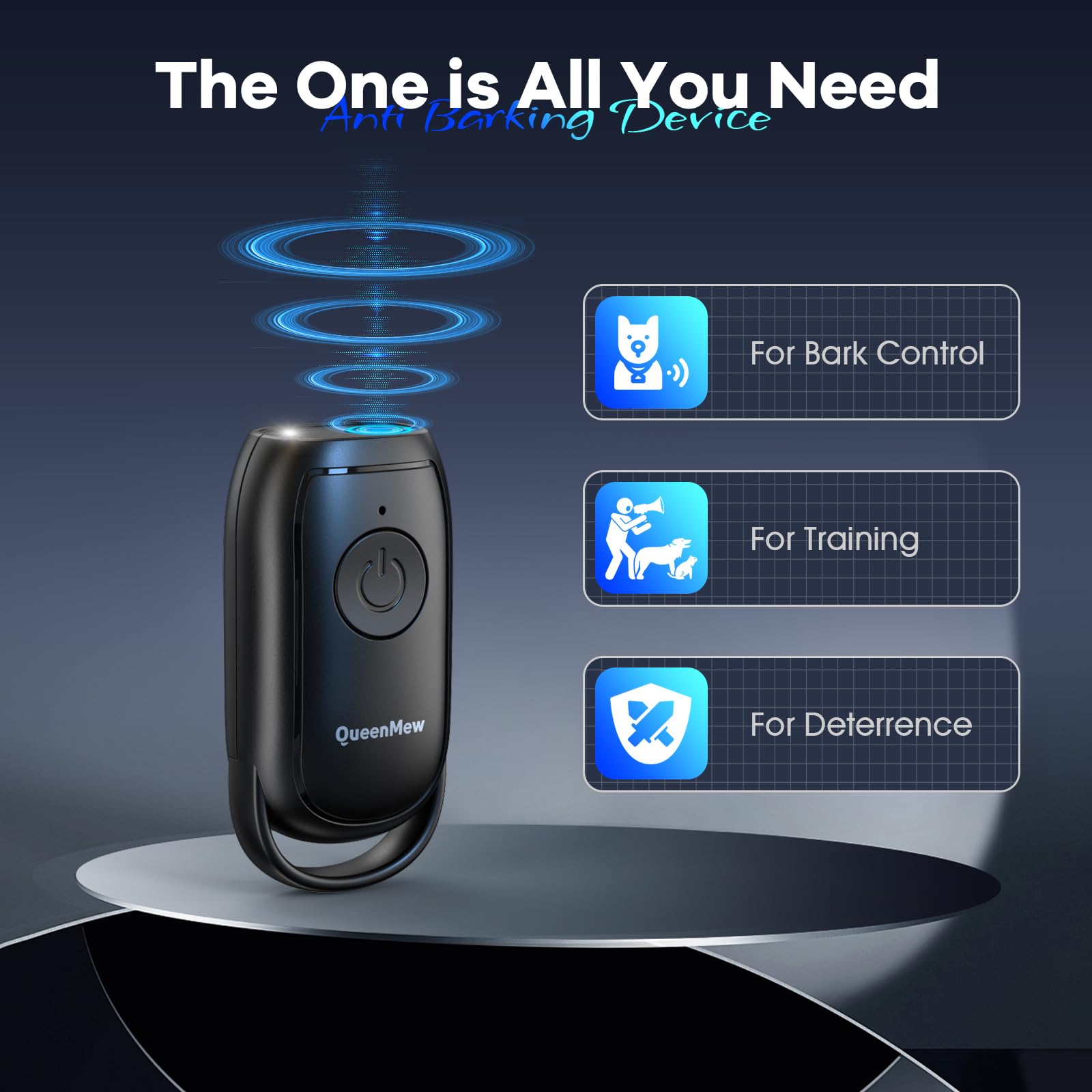 Bubbacare Anti Bell Gerät Hunde, Tragbarer Antibell Ultraschall Gerät, Leistungsstarkes Hunde Bellen Stoppen, Antibell Gerät für Hunde mit LED, Anti Bellen Gerät Drinnen Draußen für Kleine Große Hunde