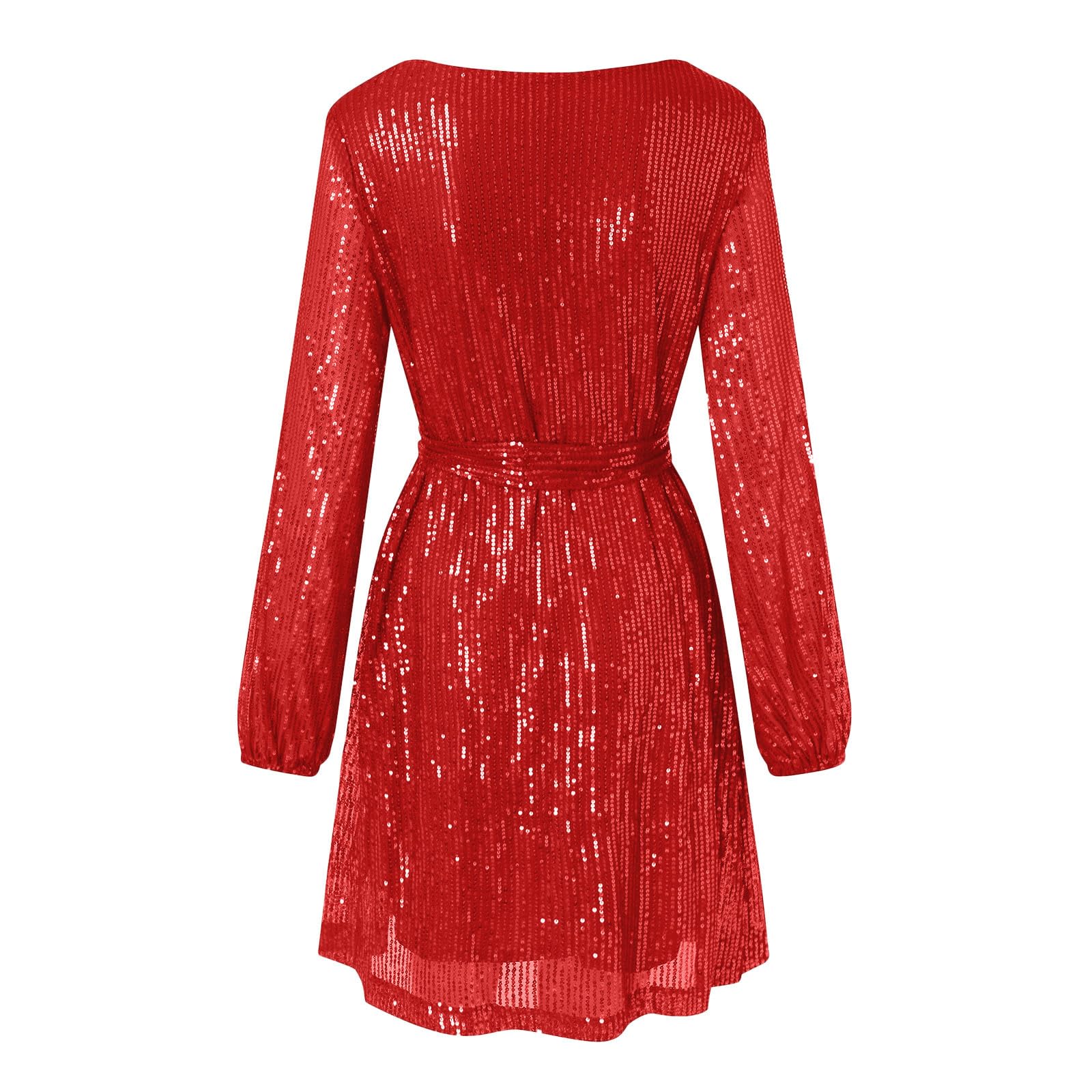2026 décontractée pour Femmes à Manches Longues avec Sequins mi-Longue Jupe élégante