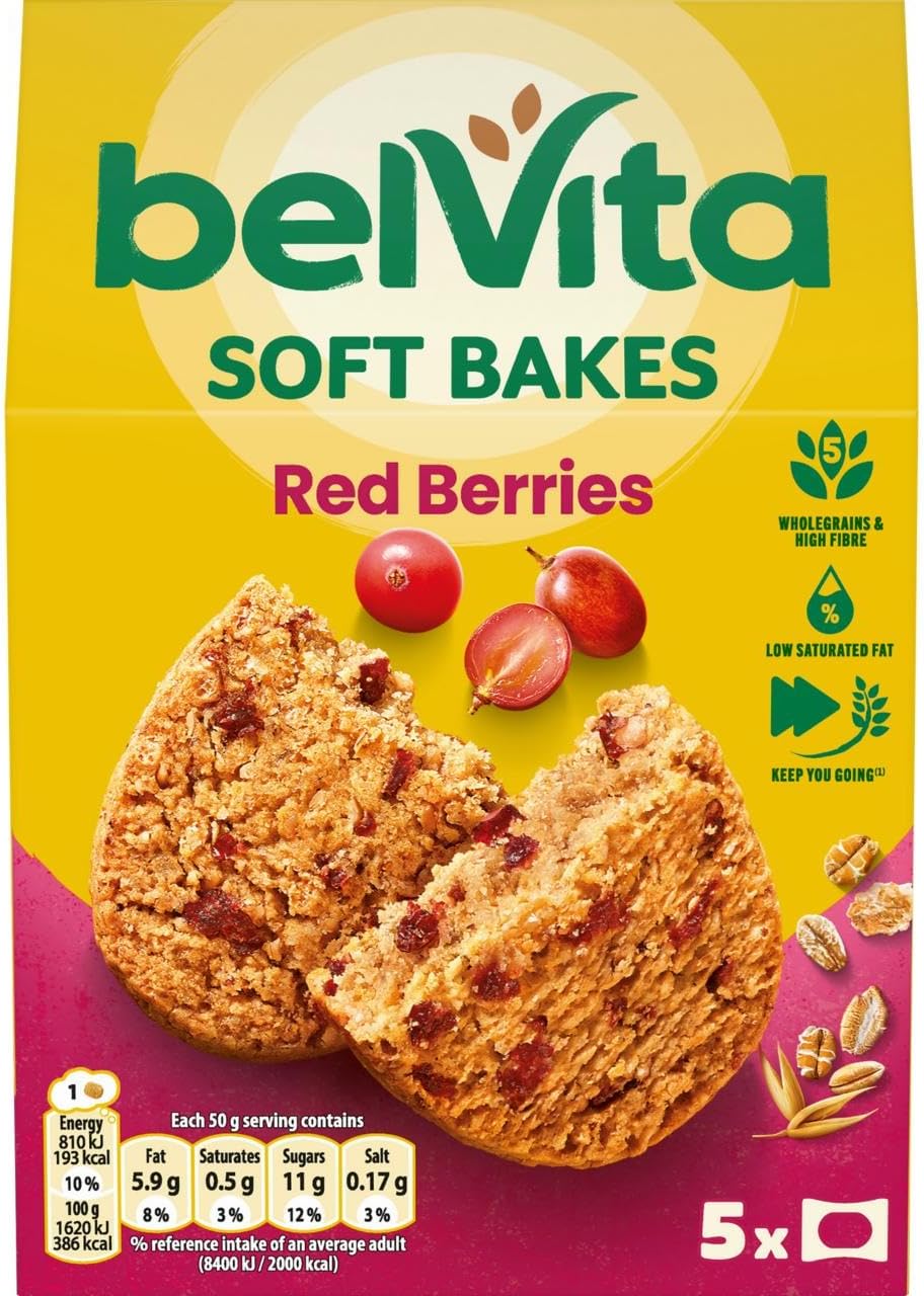 Red Berries Soft Bakes Breakfast Biscuits, 200 g, Pack of 10