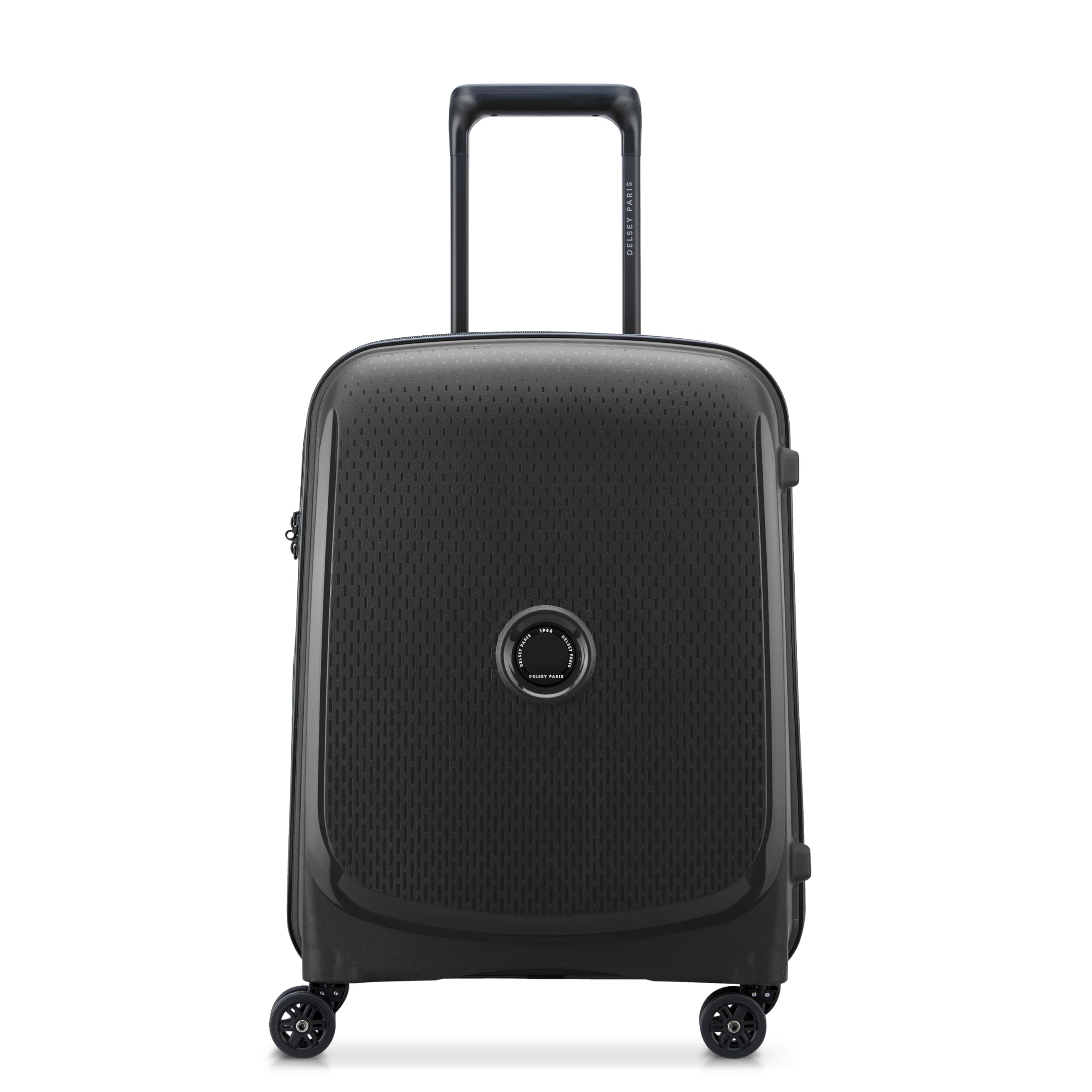 DELSEY Paris - Belmont Plus - Maleta de Cabina Rígida Fabricada con Material Reciclado y Reciclable 55x40x20 cm - 33 L - S - Negro