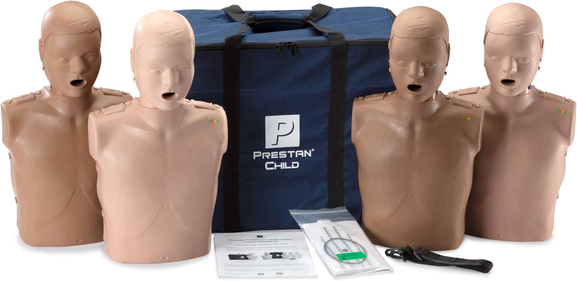 Professional Child Diversity Kit CPR Training Manikin 4-Pack (with CPR Monitor) by Prestan Products