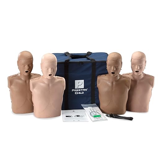 Prestan Professional Child Diversity Kit CPR Training Manikin 4-Pack (with CPR Monitor) by Prestan Products