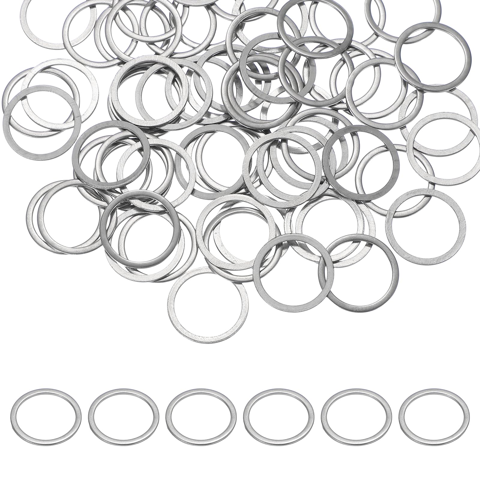 PATIKIL M16 x 20mm Metal Screw Washers Set, 66Pcs 304 Stainless Steel Flat Washers for Screws Bolts Factories Home Outdoor Projects