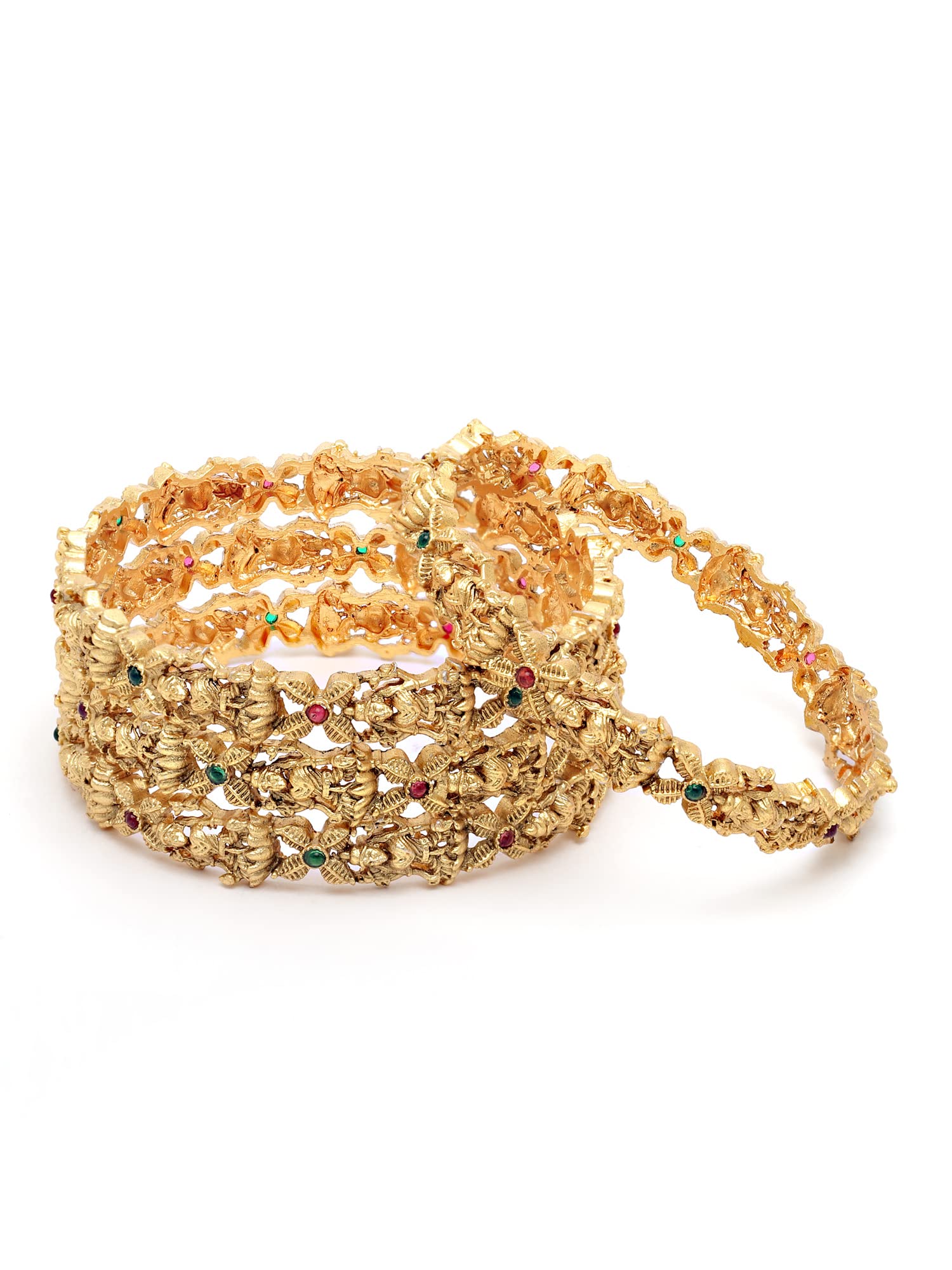 See full amazon price history chart for Karatcart Set of 4 Antique Gold Plated Mata Laxmi Rajwadi Temple Bangle Set for Women Karatcart Set of 4 Antique Gold Plated Mata Laxmi Rajwadi Temple Bangle Set for Women (B0B4K2VVP5) Amazon Price History, Amazon Price Tracker
