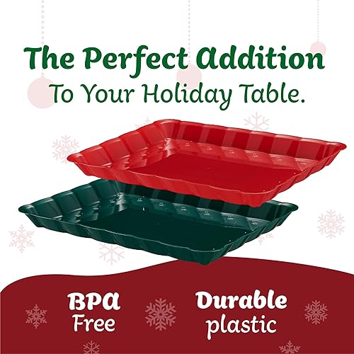 Miniatura 7 de Bandejas 9X13 (4, verde y rojo)