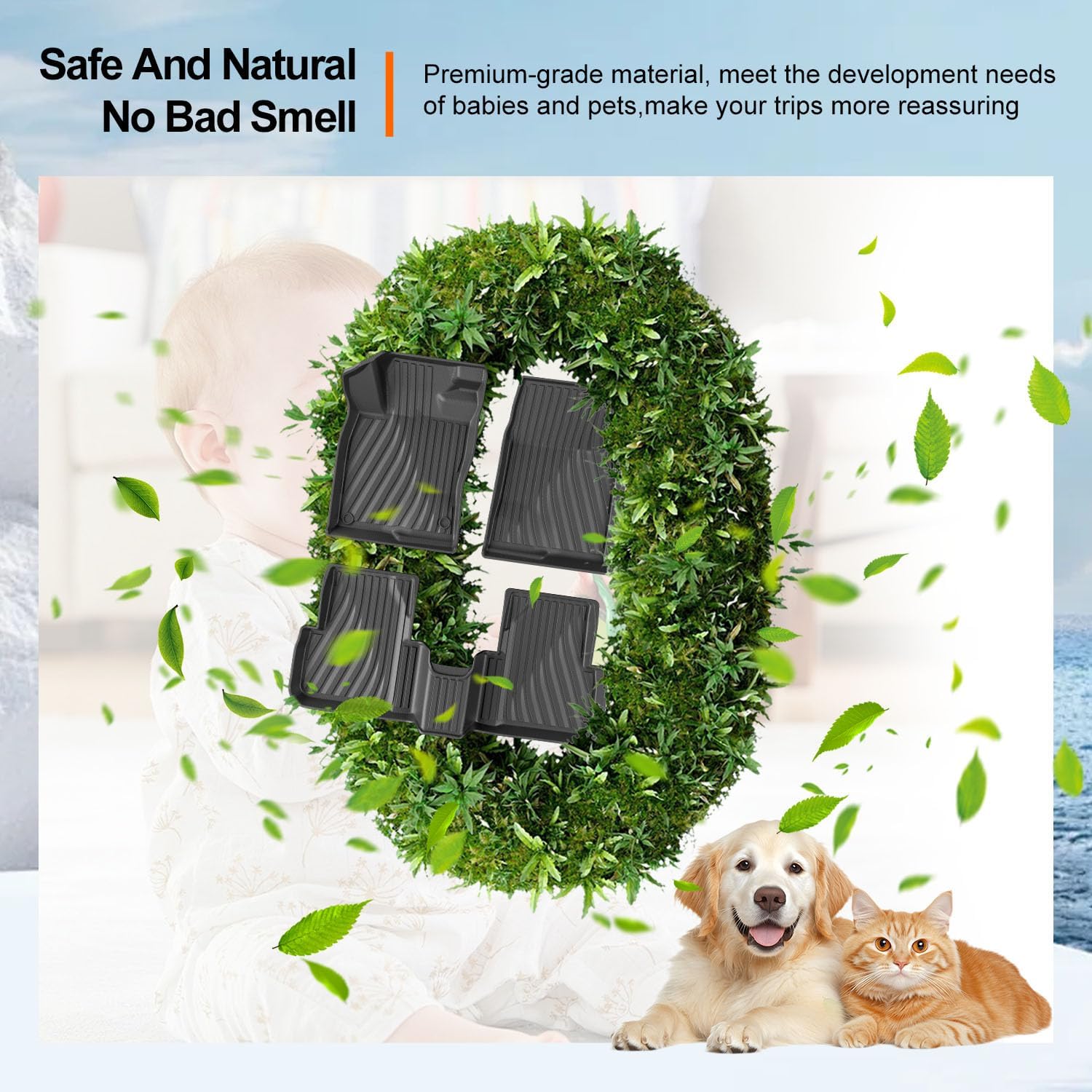 powoq Floor Mat Compatible with 2022-2026 Honda Civic Hatchback Cargo Mat TPE Trunk Cargo Liner Backrest Floor Liner Replacement for 2022-2026 Honda Civic Accessories (Fit Hatchback) - Image 6