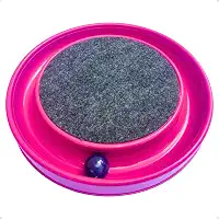 Arranhador Interativo Rosa para Gatos com Bolinha Antientresse