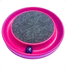 Arranhador Interativo Rosa para Gatos com Bolinha Antientresse