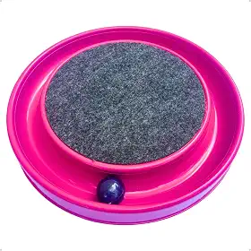Arranhador Interativo Rosa para Gatos com Bolinha Antientresse