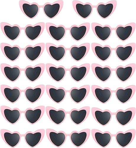 20 pares de gafas de sol en forma de corazón, gafas de sol vintage de ojo de gato, gafas de sol para mujer, gafas de sol de corazón para fiesta de