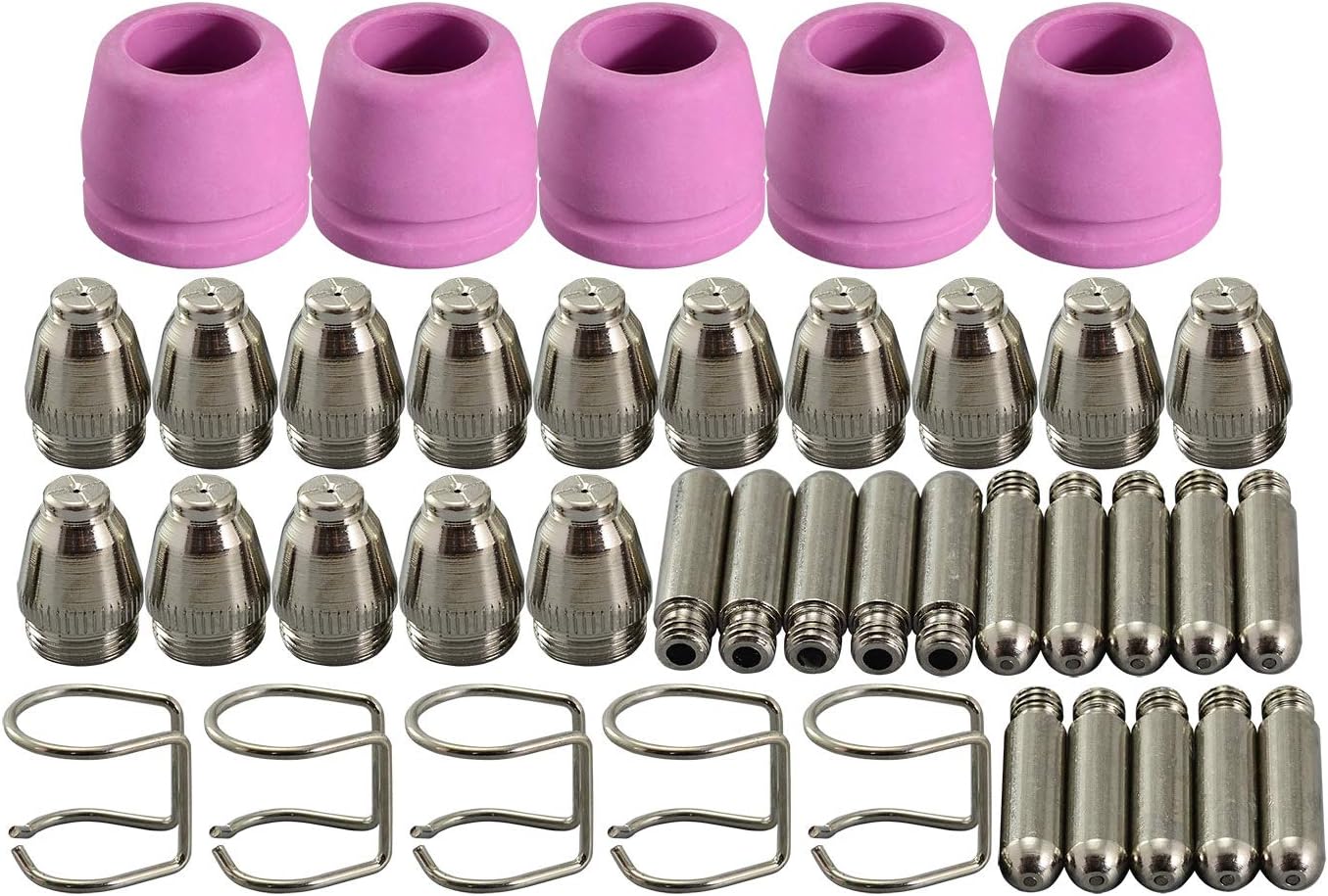 RIVERWELD Kit Elettrodi E Ugelli Per Taglierina Al Plasma - 12 Pezzi Per CUT-60, LGK-60 (1,2mm 60AMP)