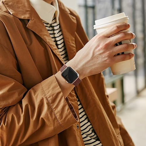 Miniatura 10 de CreateGreat Correas grabadas compatibles con Apple Watch Band de 1.929 in 1.772 in 1.732 in 1.654 in 1.614 in 1.575 in 1.496 in, correa bohemia de