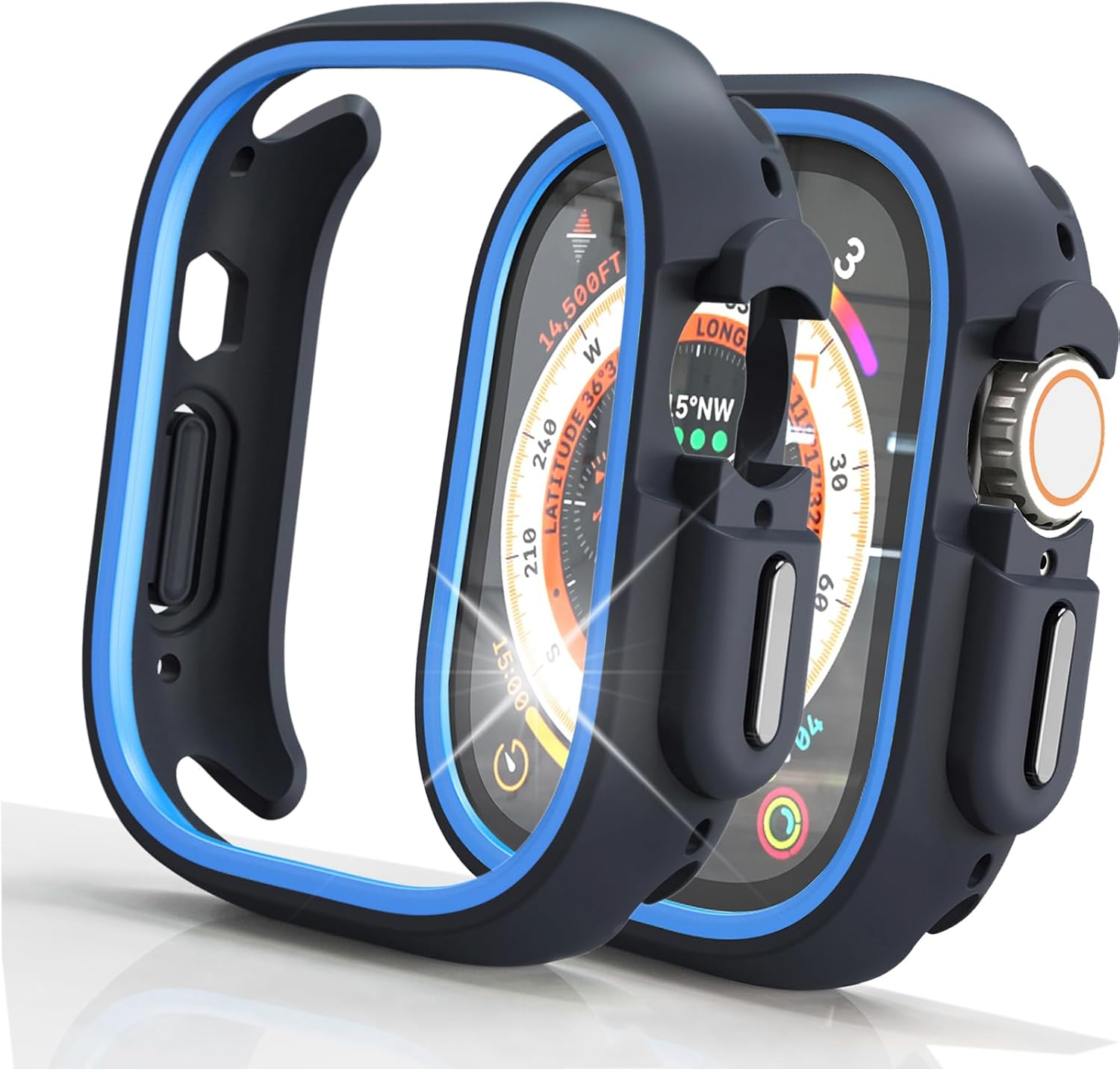 Matte Bumper Fit for Apple Watch Ultra 3 49mm Case for iWatch Ultra 3/2/1, Heavy-Duty Protective Bumper Minimalist Style Anti-Fingerprint Watch Cover for iWatch 49mm Bands Accessories - Orange