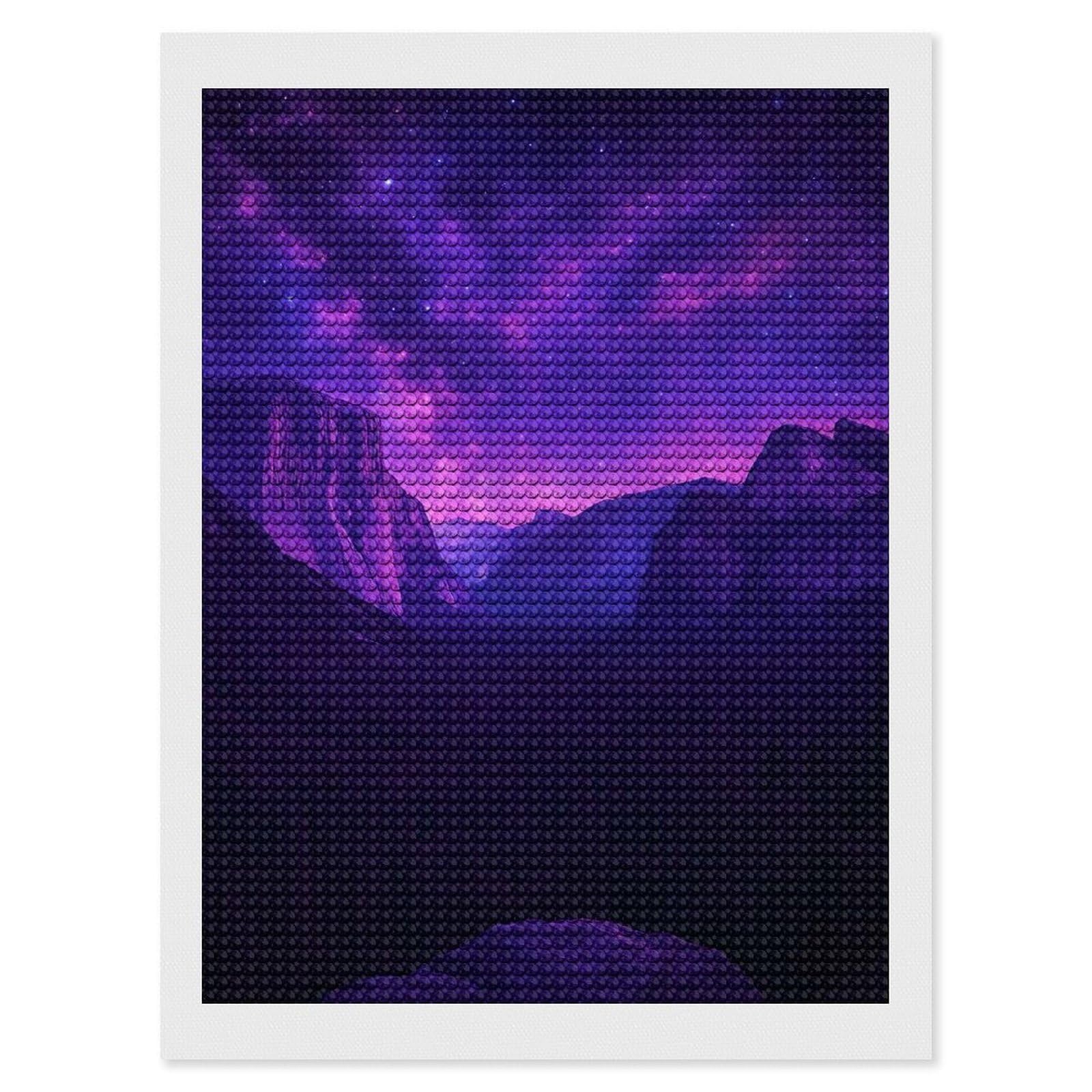 Junmoney Yosemite Under A Cosmic Sky Diamond Painting Kit 12"x16", for Women, Simple to Start, Bedroom Decor, Christmas Gift, Good for Quiet Evenings