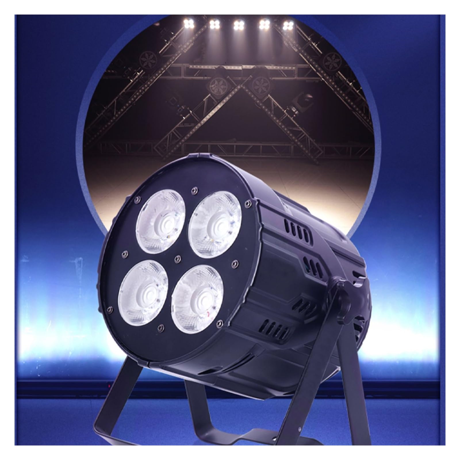 Światła Sceniczne, 4 oczy / 200W LED Blind Light COB Zimna i ciepła biała DJ Disco Party Stage Effect Light(Cold)