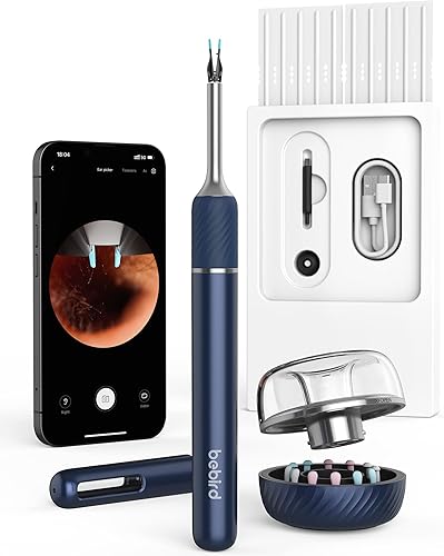 Miniatura 1 de Bebird Note5 Pro - Herramienta de eliminación de cera de oído con pinzas kit de eliminación de cera de oído con cámara de oído de 10 megapíxeles