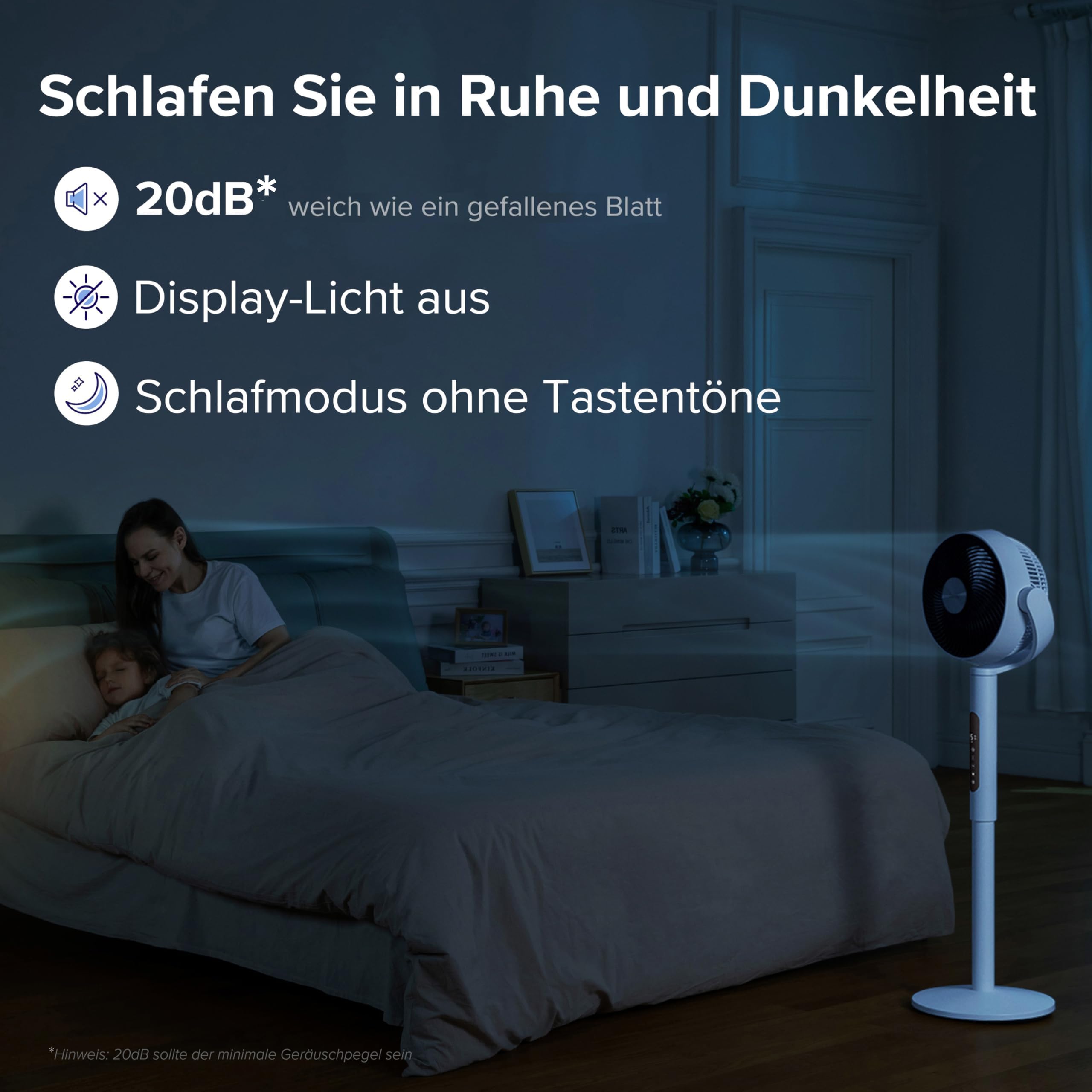 Levoit 20dB leiser DC Standventilator – Bild 3