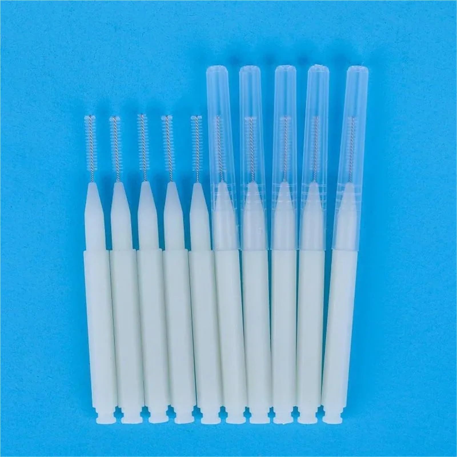 międzyzębowe i patyczki z nicią dentystyczną, Interdental Brushes 40 pcs Multicolor 0.4-1.2mm(Green 0.8mm)