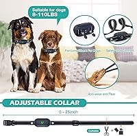 Vista 5 de Collar de choque para perro, collar eléctrico de entrenamiento para perros con control remoto de 2680 pies, IPX7 impermeable con 4 modos