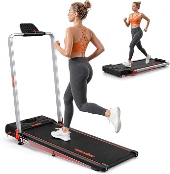 Wenoker Walking Pad Treadmill for Home,Compact Walking Pad with Safety Handle, Desk Treadmill with LED Display, Walking & Running for Home Office