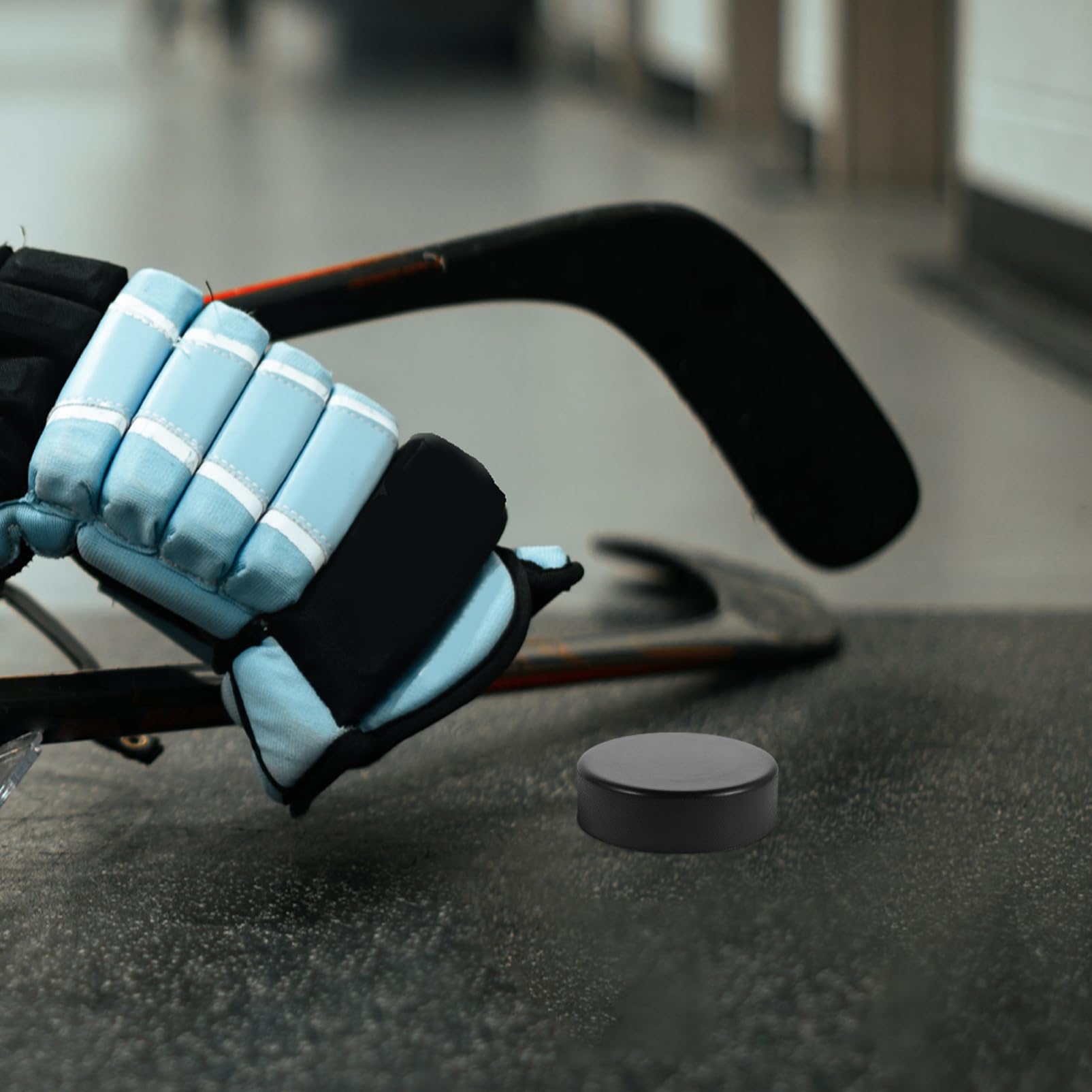 Happyyami Palet de Hockey D’entraînement Noir en PU, Lot de 20 Pièces