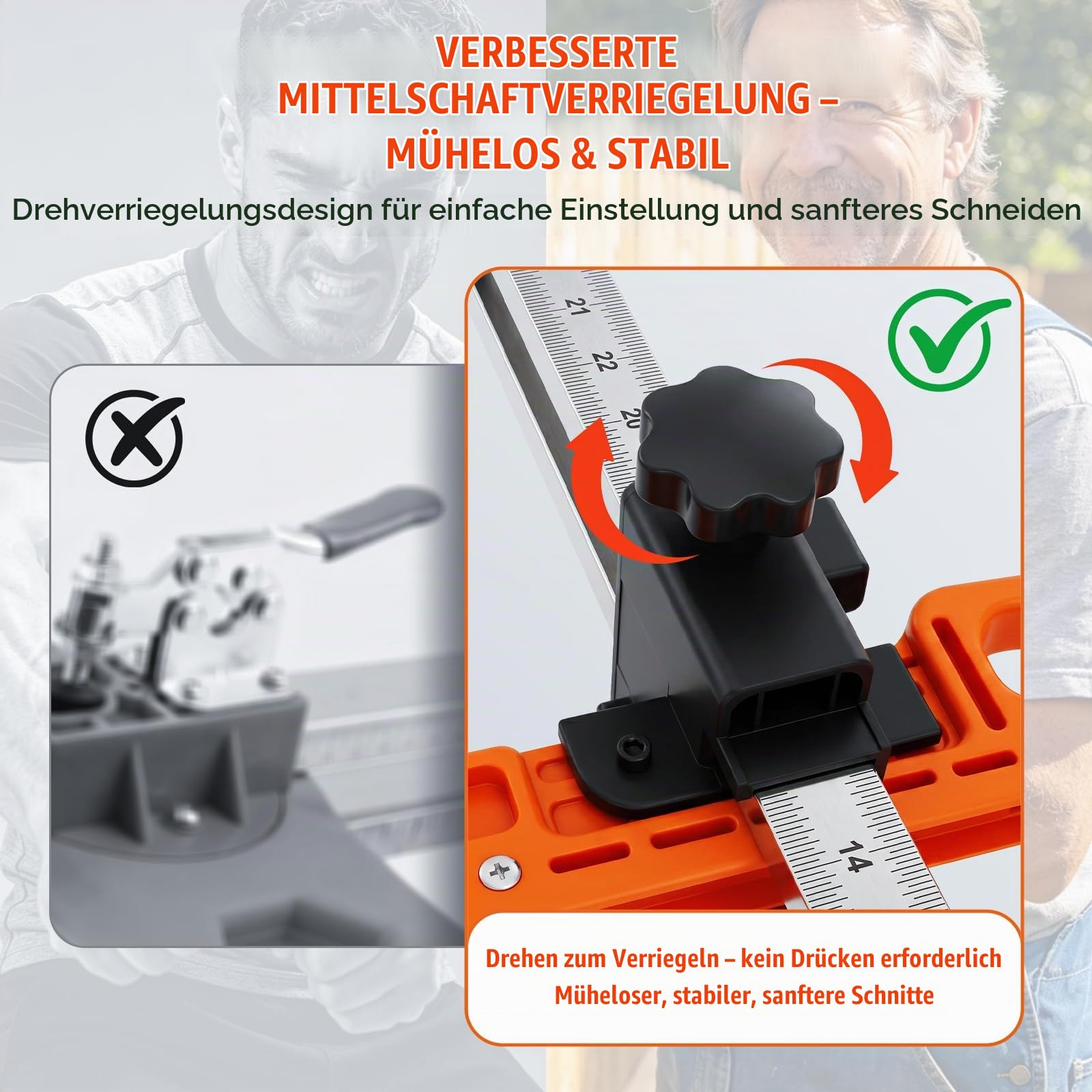 5/8" Trockenbau Werkzeug, Klappbarer Trockenbauschneider & Plattenschneider mit Austauschbarem Lagersystem, Einstellbare Schnittbreite 1,8–61 cm für 1/4"–5/8" Gipskartonplatten