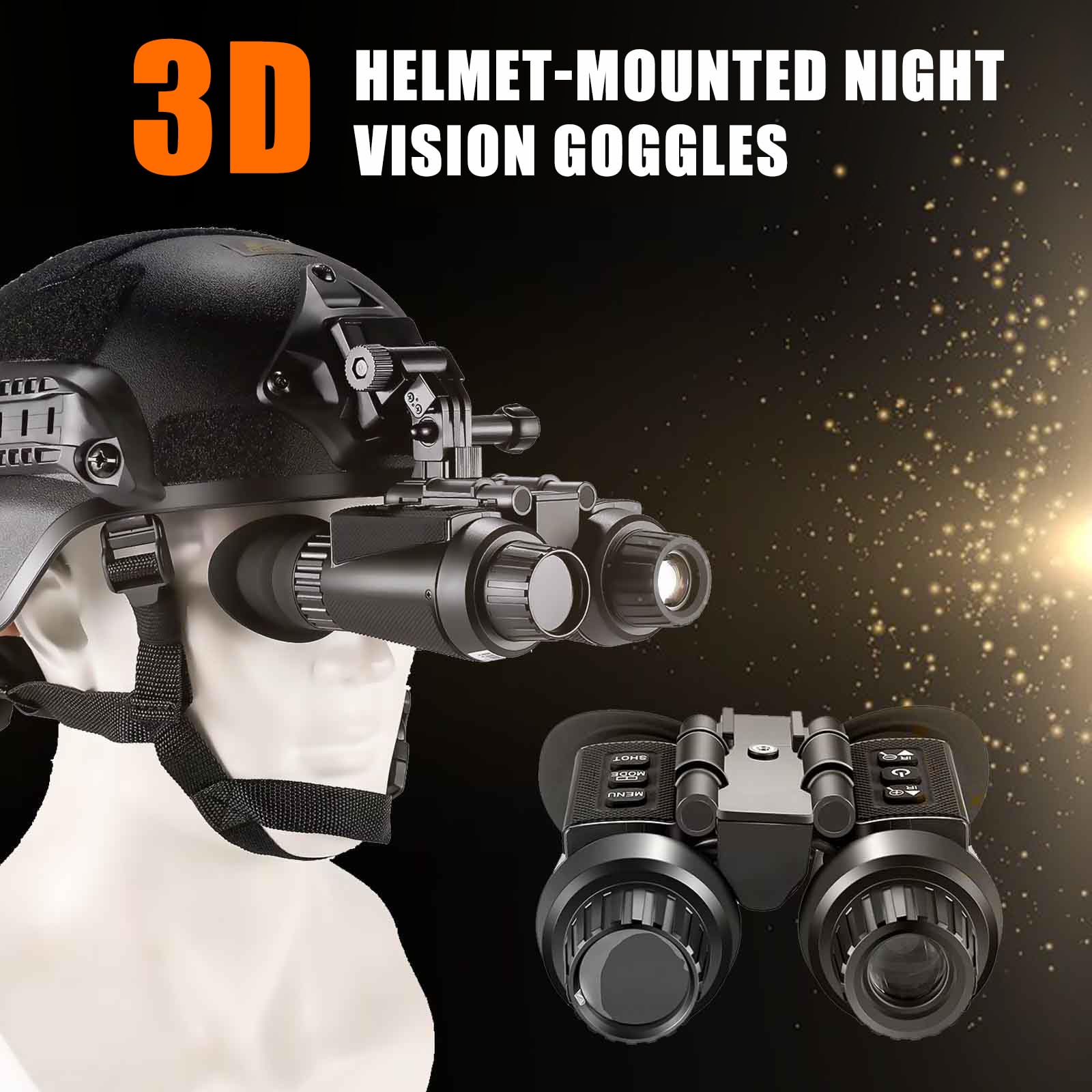 Amazon | SKIOVEMI NV8300 ヘッドマウントナイトビジョンゴーグル 大人