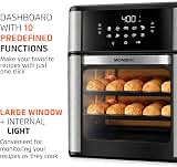 Air Fryer Oven 1800W, 12.7QT Capacity, Touchscreen Panel, Automatic Shut-Off, Toaster + Airfryer – Black & Stainless Steel – Mondial — image 7