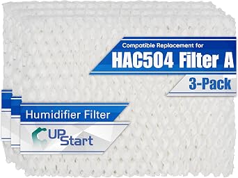 3-Pack Humidifier Filter Replacement for Honeywell HAC504 Filter A - Compatible with Honeywell HAC-504 HAC 504 AW Series Wicking Filters Model HAC-504AW HAC504AW HCM-300T HCM-350 Air Purifier Wick