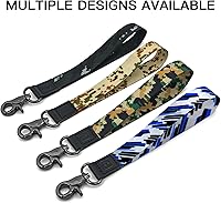 Vista 2 de Llavero con cordón de muñeca, llavero para llave e insignia de identificación, llavero para mujeres y hombres, correa de muñeca para llaves, soporte