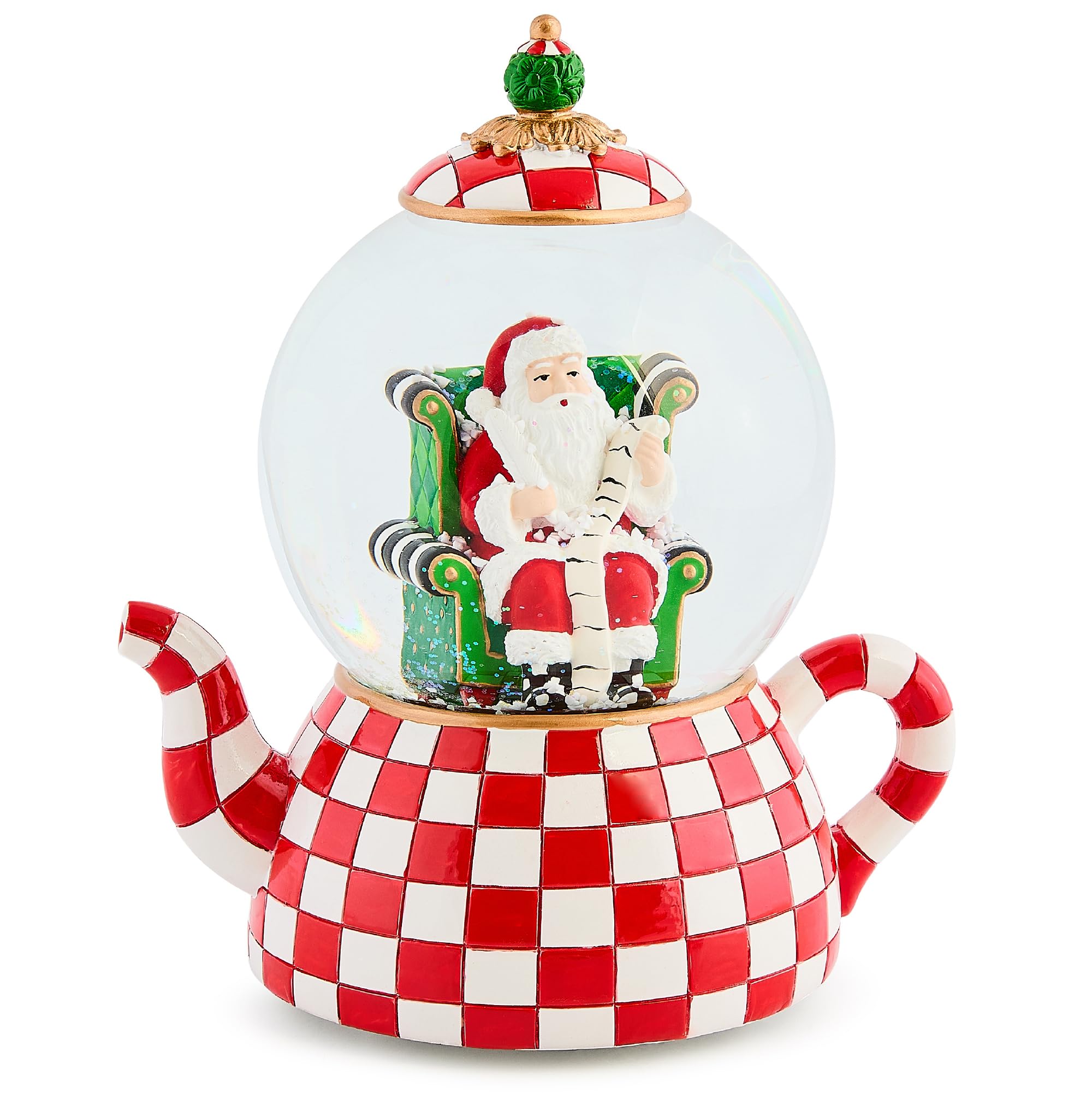 Amazon.com: MACKENZIE CHILDS Snow Globe, Christmas Decor for