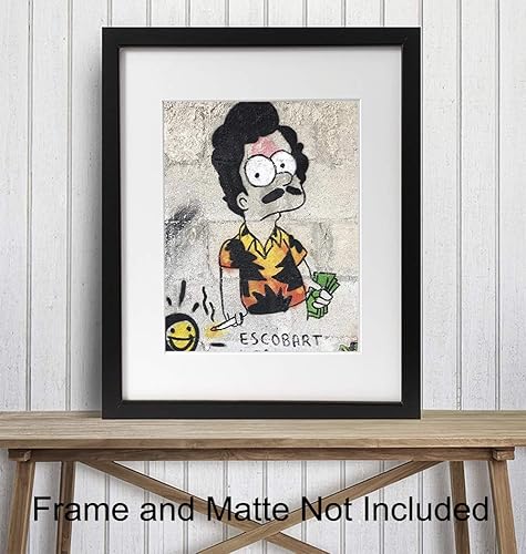 Miniatura 10 de Gangster Graffiti Wall Art LARGE 11x14 - Pablo Escobar Poster - Man cave Decor - Men Teens Boys Bedroom, Dorm Room Decor - Funny Gifts - Trendy Room