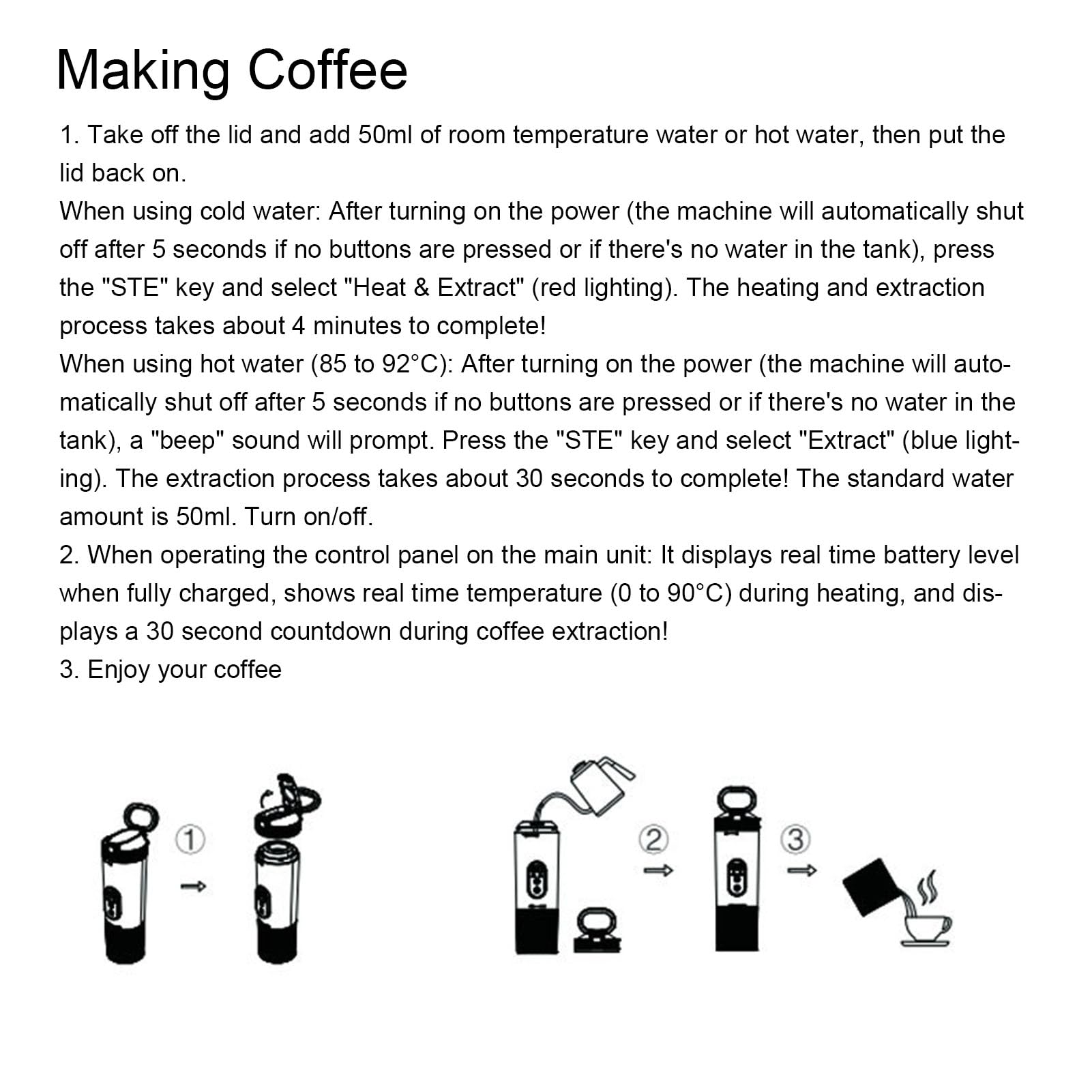 Cafetera Espresso Portátil, Cafetera a Presión de 21 Bares con Carga Tipo C y Batería de 7800mAh, para Cápsulas DolceGusto y Café Molido, para Viajes Camping Oficina (BLACK)