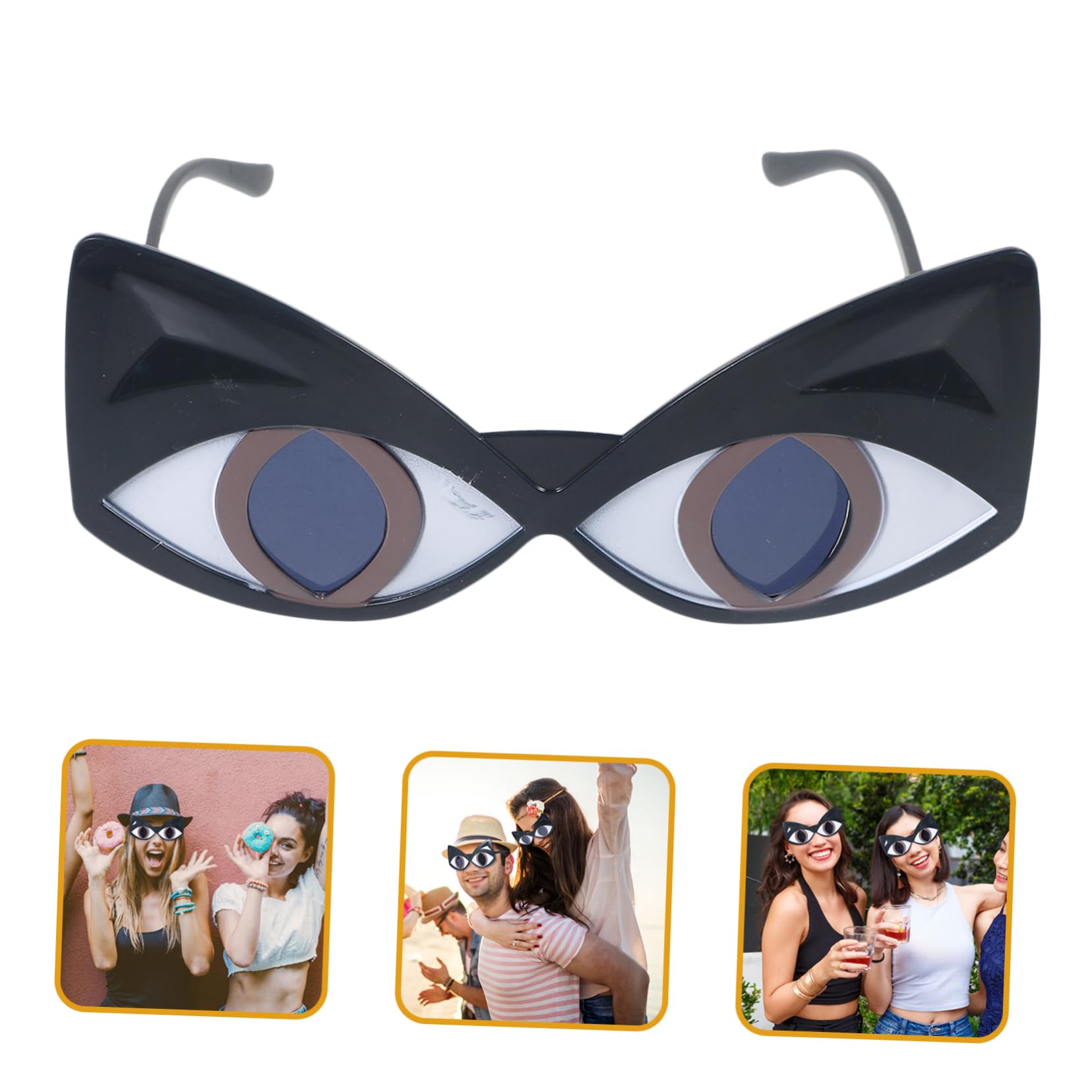 BESPORTBLE Funny Animal Sunglass Pair Cat Eye Pattern Dark Glasses for Shooting Shades for Women