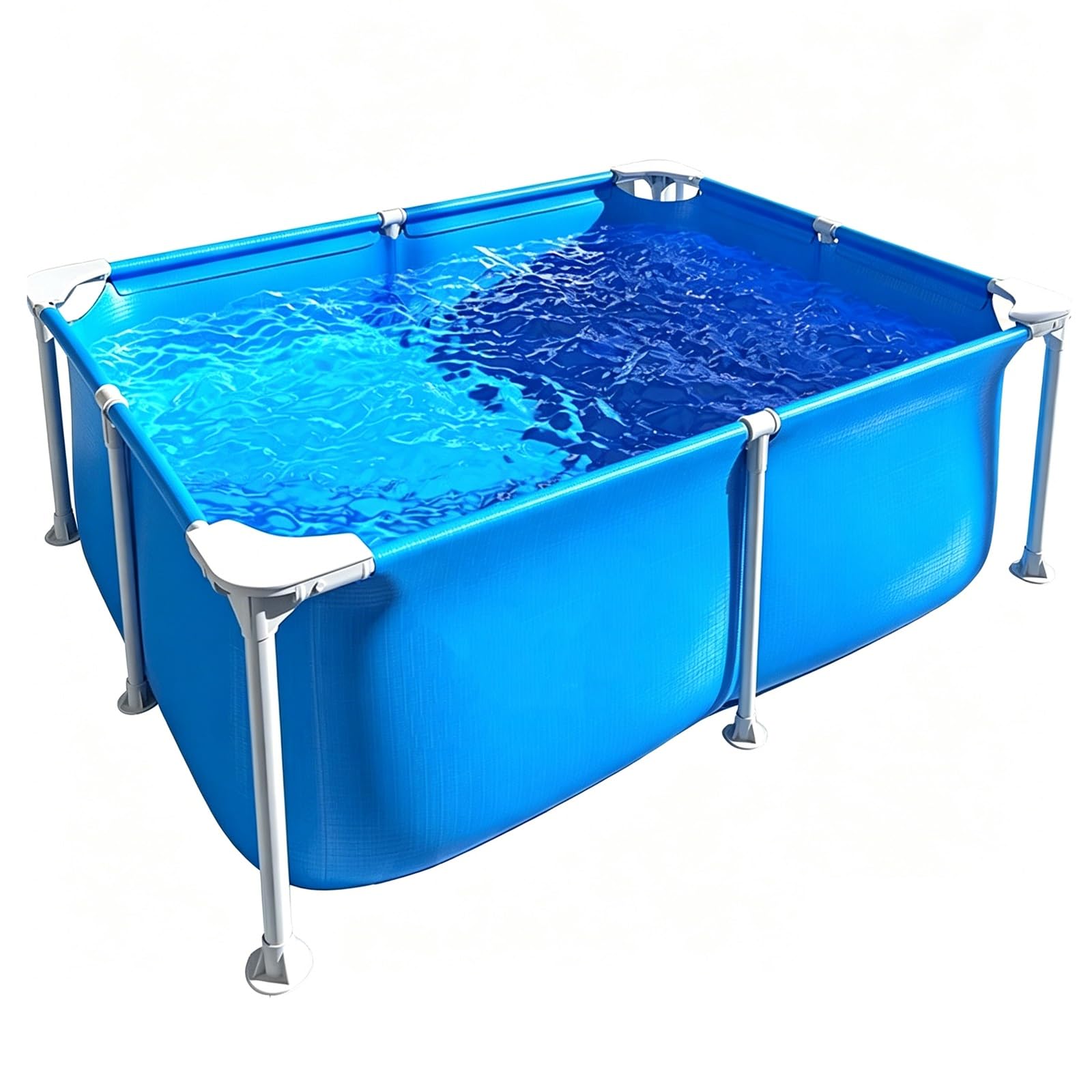 Piscina fuori terra in metallo Recular per bambini e famiglia, 120-400 cm, in acciaio, design cact, 120 x 92 x 33 cm