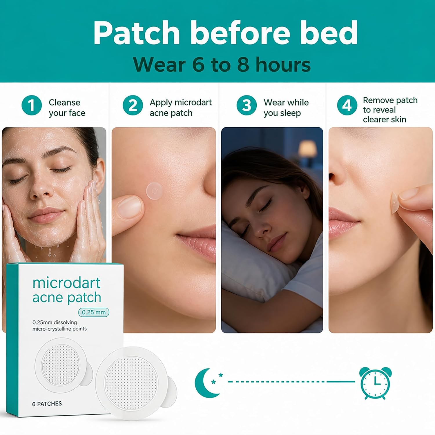 Microdart Acne Patches (27 Count) - Early Stage Pimple Patch for Blind Blemishes & Under-Skin Bumps - Overnight Micropoint Spot Treatment with Hyaluronic Acid & Tea Tree Oil Non-Irritating