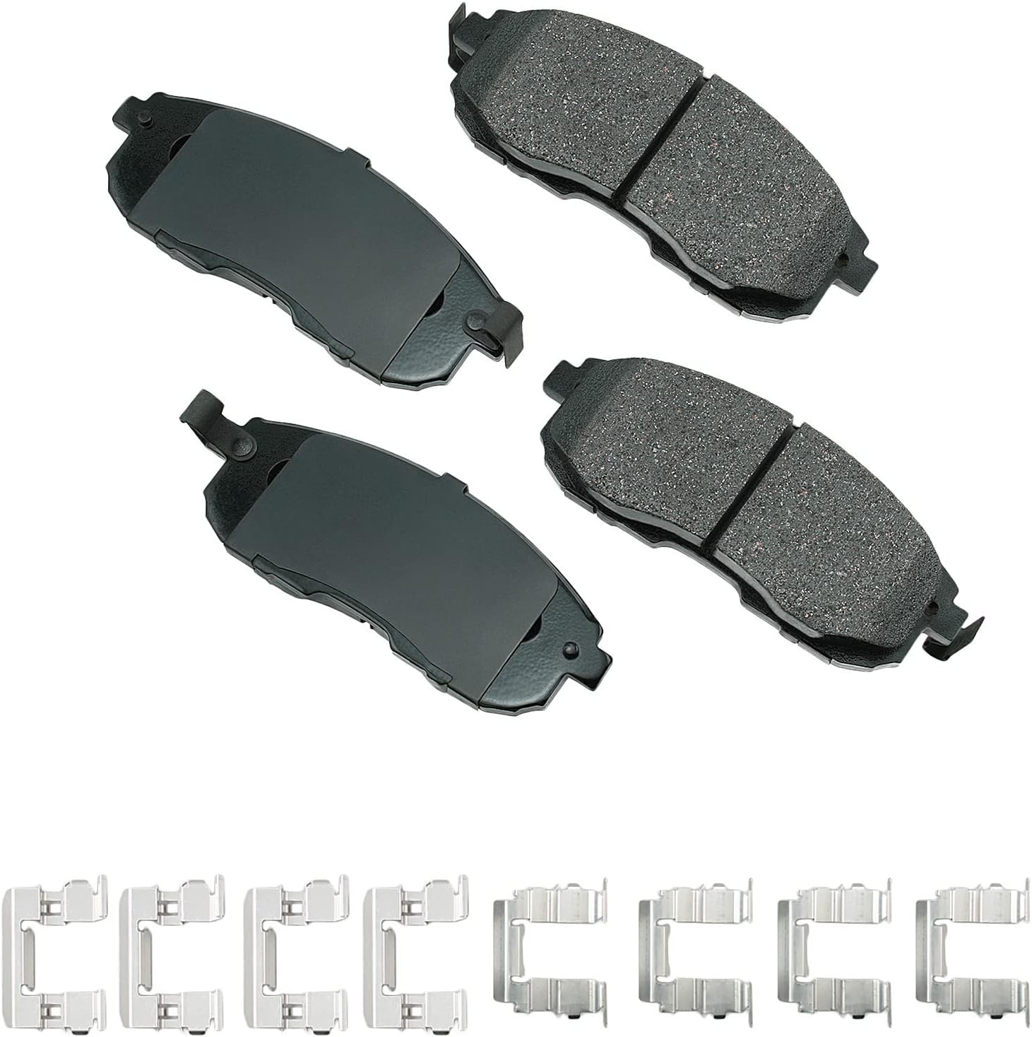 Akebono Brake Pads, ProACT, Front, compatible with Infiniti/Nissan 2001-18, Set of 4