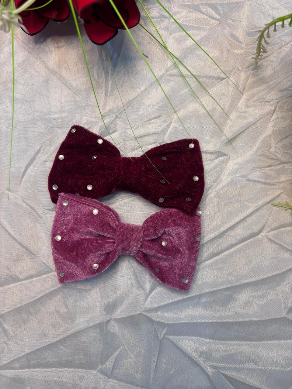 Fashion 2 Pcs Hair Bow French Barrette Hair Clips for Women Girls Kids Bands